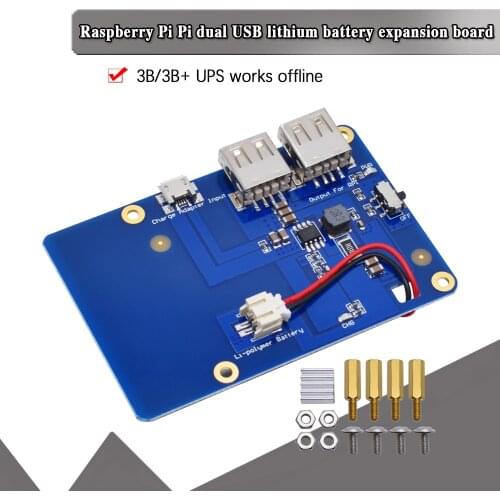 WAVGAT Lithium Battery Pack Expansion Board Power Supply with Switch for Raspberry Pi 3,2 Model B,1 Model B+ Banana Pi