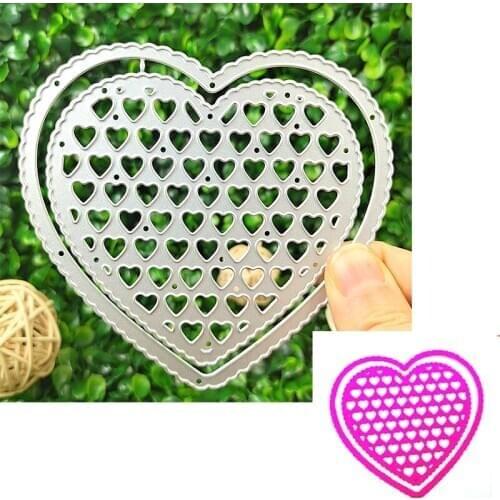 Suitable for Valentines Day metal cutting die and DIY scrapbook photo album 3D creative greeting card making new love 2021