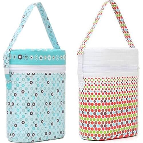 Cute Cartoon Baby Bottle Bag Portable Baby Bottle Insulation Bags Mummy Handbag Milk Thermal Food Warm Bag
