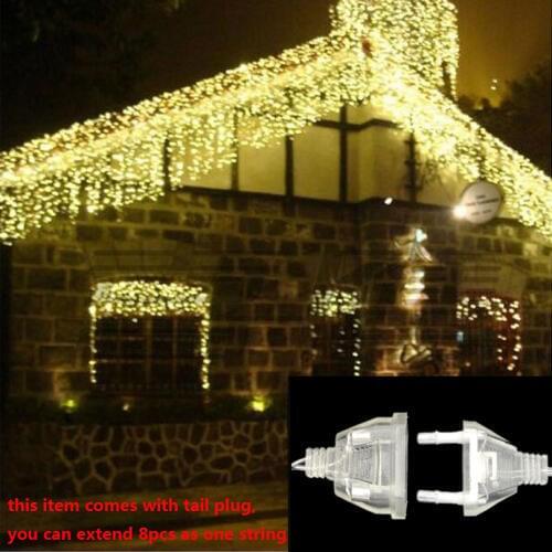 Christmas lights outdoor decoration 4.5m droop 0.3-0.4-0.5m led curtain icicle string light new year wedding party garland light