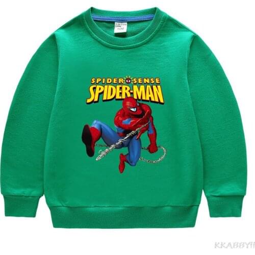 Disney Spiderman Baby Boys Girls Spring Autumn Top Long Sleeved Pullover For Children Cotton Clothes