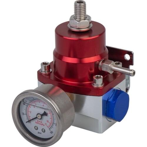 Racing Car Universal pressure fuel regulator Adjustable Fuel Pressure Regulator With 0-160PSI Gauge