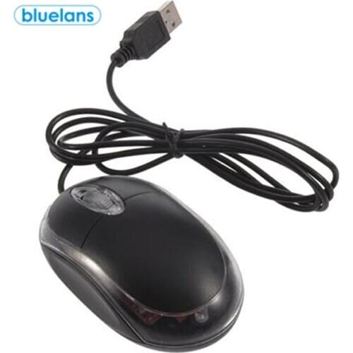 USB Black Wired Optical Light Scroll Wheel Mice Mouse for Computer PC Laptop