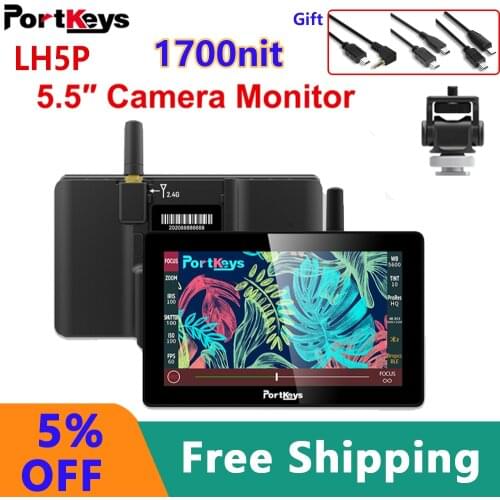 Portkeys LH5P 4K HDMI High Bright camera Monitor |Metal Frame|Bluetooth|1700 Nit|5.5"|Upgraded Version