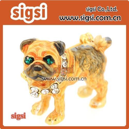 Vivid crystal dog brooch jewelry crystal rhinestone animal brooch