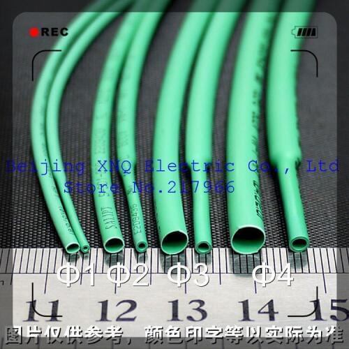 3mm green heat shrink tubing heat shrink tubing heat shrinkable tube insulation ROHS UL certified environmental,Free shipping