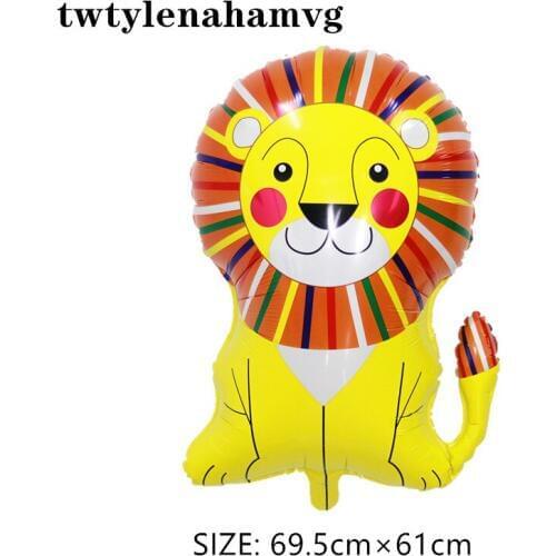 Yellow Lion Animal King Foil New Balloon Zoo Promotional Image Childrens Day Holiday Party Decoration Inflatable Ball