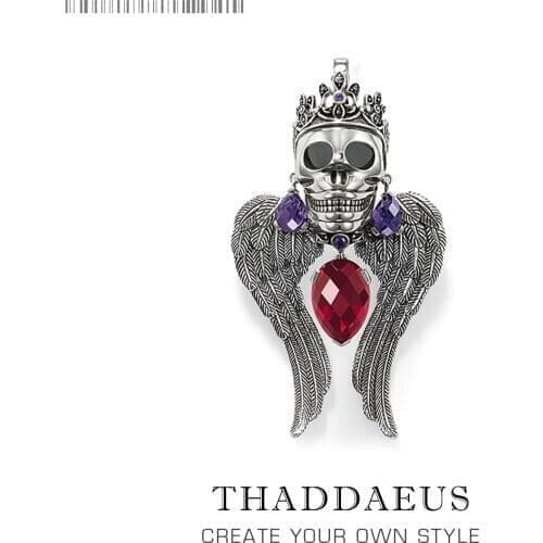 Pendant Skull King,2020 New 925 Sterling Silver Fashion Jewelry Europe Style Bijoux Necklace Accessories Gift For Woman & Men