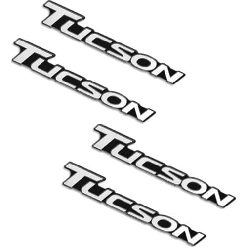 10pcs 3D Aluminum Badge Emblem Sticker For Hyundai Tucson 2017 2018 Accessories Car Styling car audio decorate