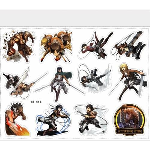 10 Pcs/lot Anime Attack on Titan Mobile phone desk car sticker Laptop glass removable sticker