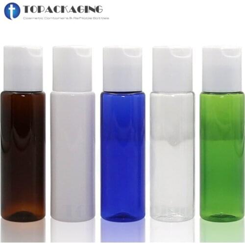 100PCS*30ml Press Screw Cap Bottle Empty Plastic Cosmetic Container Small Sample Lotion Refillable Essential Oil Makeup Packing
