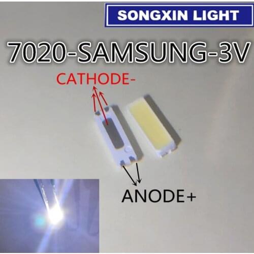 1000iece FOR Repair Samsung TCL Panasonic LCD TV LED backlight Article lamp SMD LEDs 3V 7020 Cold white light emitting diode