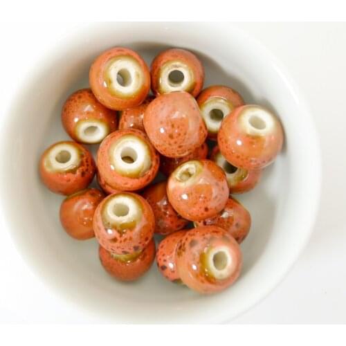 12# 40pcs Unique Ceramic Beads For Necklace Making Promotion Porcelain Bead For Jewelry Making 12mm Components #A211A