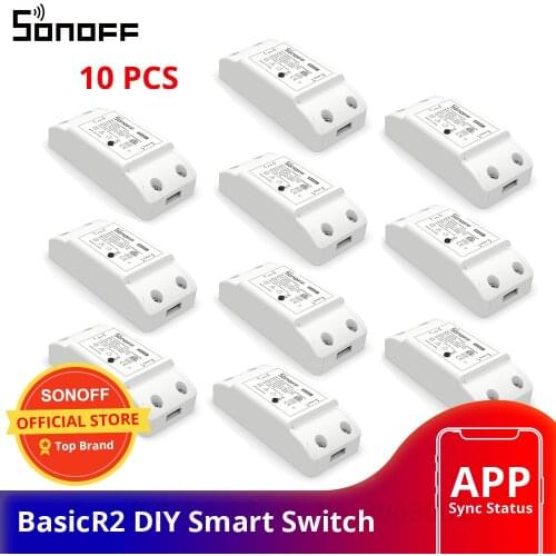 SONOFF BASIC R3 Smart ON/OFF WiFi Switch, Light Timer Support APP/LAN/Voice Remote Control DIY Mode Works With Alexa Google Home