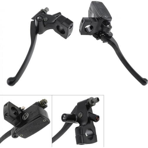 2Pcs 25MM Motorcycle Front Brake Clutch Master Cylinder CNC Clutch Reservoir Hydraulic Pump Lever for Honda / Suzuki /Yamaha