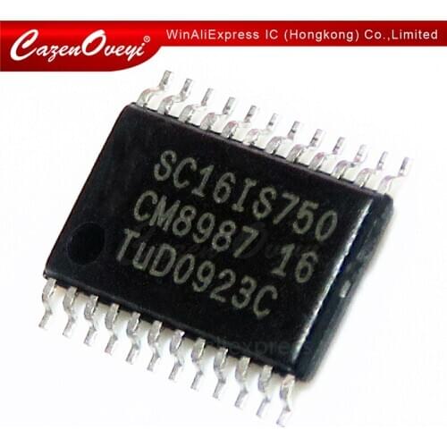 2pcs/lot SC16IS750 SC16IS750IPW SC16IS750IPWR TSSOP-24 In Stock