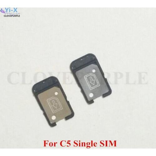 2PCS Single SIM Card Tray Slot Holder Adapter for Sony Xperia C5 Phone Replacement Repair Parts