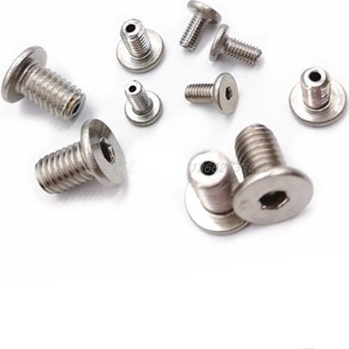 2Pcs M3 M4 Stainless Allen Hollow Screws Ultra-thin head Hexagon Socket Through Hole Bolts 1.2mm/1.5mm Hole 6mm-16mm Length