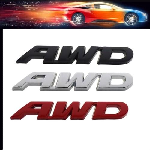 3D Premium AWD 4 Wheel Drive SUV Off Road car Hood Fender trunk Rear Bonnet Nameplate Emblem Badge Sticker for SUV Off Road V6