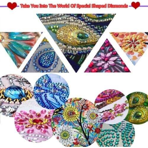 30*25 Cm DIY Diamond Embroidery Flower Tree Special Shape Diamond Painting Rhinestone Crystal New Shelves Home Diamant Painting