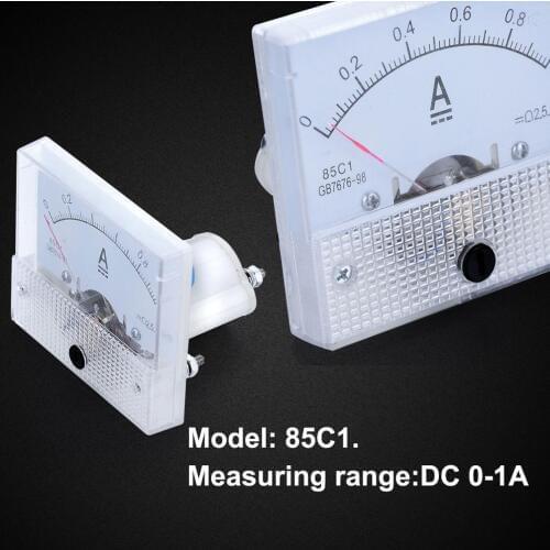 DC 0-1A Amperemeter Current Ammeter Meters 85C-1 GB/T7676-98 Analog Amp Panel Meter Tester Current Ammeter