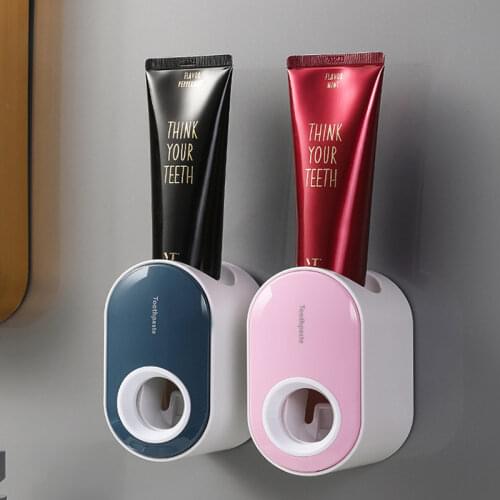 Toothpaste Squeezers Automatic Toothpaste Dispenser Tooth Dust-proof Toothbrush Holder Wall Mount Stand Bathroom Accessories