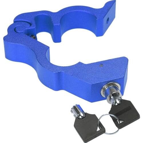 Blue Lock Anit Theft Security Caps CNC Motor ATV Aluminum Handlebar Grip Brake Lever