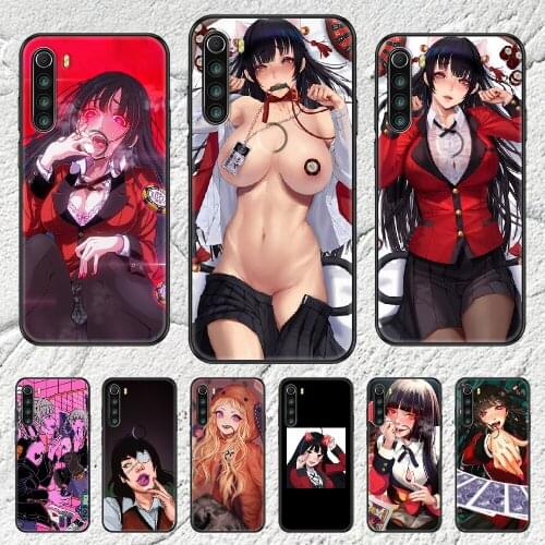 Crazy Excitement Manga Kakegurui Luxury Phone case For Xiaomi Redmi Note 7 7A 8 8T 9 9A 9S 10 K30 Pro Ultra black tpu Etui