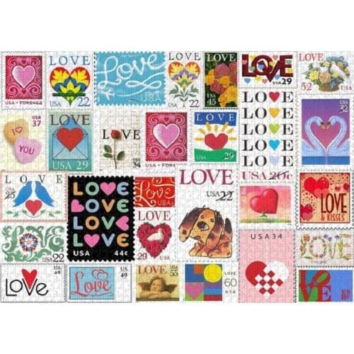 Wooden Puzzle Love Stamps Puzzles Perfect Gift For Kids Adults
