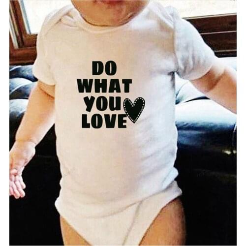 Baby Bodysuits Winter Toddler Jumpsuits Long Short Sleeve Newborn Boys Winter Clothing Do What You Love Printed Baby Clothes