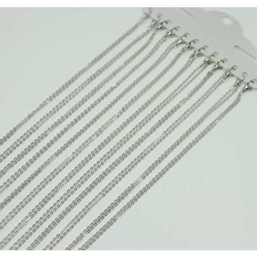 DIY Jewelry Accessories 40cm O-shaped Chain Lobster Clasp O-shaped Chain Handmade Pendant Chain 12 Pieces/bag C