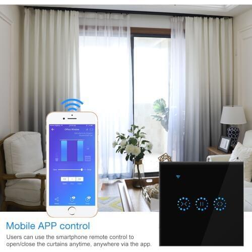 110v-240V WiFi Electrical touch smart Blinds curtain switch Ewelink APP Voice Control by Alexa/Google home Blinds Motor /light