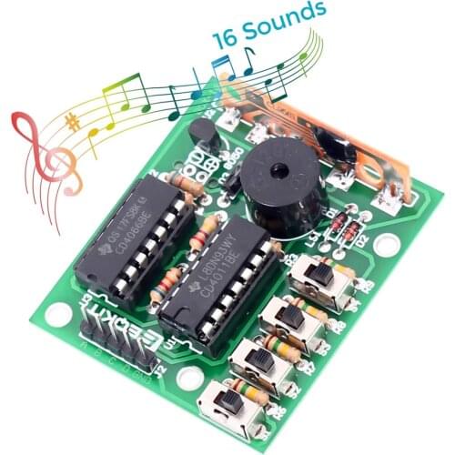 Electronic DIY 16 Music Sound Box DIY Kit Module Soldering Practice Learning Kits for Arduino BOX-16 Sound Parts Components