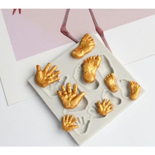 DIY Epoxy Resin Hand And Foot Modeling Silicone Mold Chocolate Mold Cake Baking Decoration Hand And Foot Silicone Mold