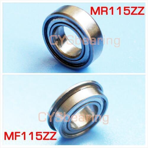 MF115ZZ MR115ZZ 5X11X4 metric miniature shielded shaft ball bearing 5*11*4mm flange ball bearing
