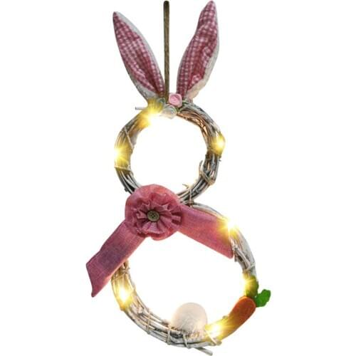 Home Party Decoration Front Door Wreaths 2021 1PC LED Window Props Wall Hanging Ornament Durable Garland Gifts
