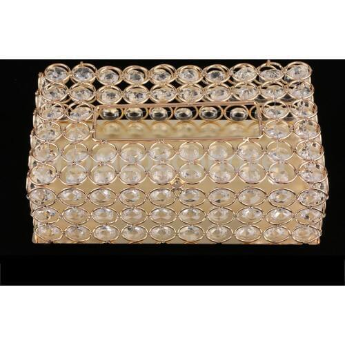 Crystal Tissue Box Cover Holder Case Paper Dispenser for Bathroom Bedroom Toilet Kitchen Pumping Napkins Container Box