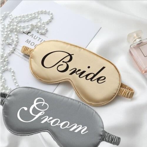 Custom Bride & Groom Sleep Masks Set of 2pcs Wife and Husband Wedding Sleeping Eye Masks Gift for Couple Sleep Masks