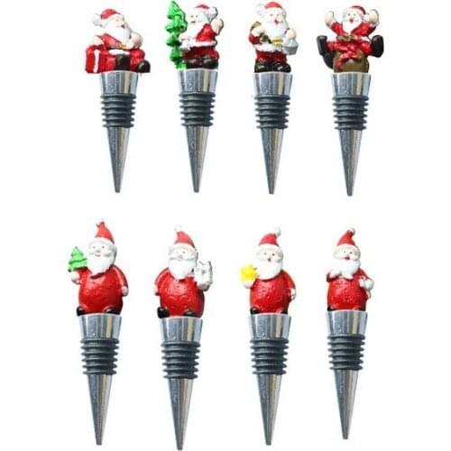 Bar Tools Santa Claus Wine Bottle Storage Twist Cap Plug Reusable Vacuum Sealed Champagne Stopper