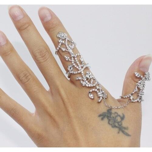 Docona Charming Crystal Open Joint Midi Ring for Women Men Trendy Geometry Hollow Stone Flowers Party Jewelry кольца 3237