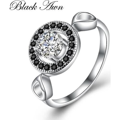 2020 New 925 Sterling Silver Fine Jewelry Trendy Engagement Bague Femme For Women Wedding Rings Anillos De Plata 925 De Ley C369