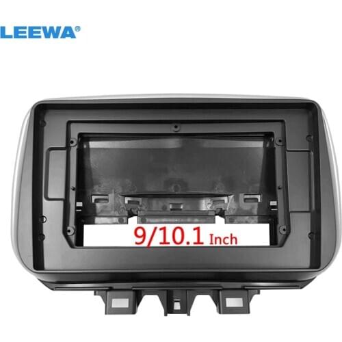 LEEWA Car Stereo 9”/10.1” Big Screen Fascia Frame Adapter For Hyundai Tucson 2Din Dash Audio Fitting Panel Frame Kit #CA6702