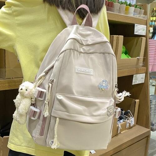 2021 Summer Women Student Backpack Multi-Pocket Travel Rucksack New Travelling A4 Book Schoolbag For Teenage Girl Boy
