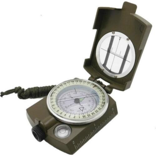 Multifunctional Compass for Outdoor Use, Metal with Luminous Tatical Militar Acessories Pointing Guide Truck Survival Gear