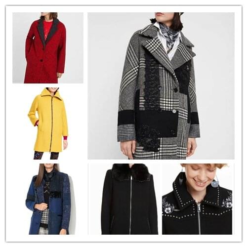 Spanish style fashion jacket embroidered trench coat 36-46