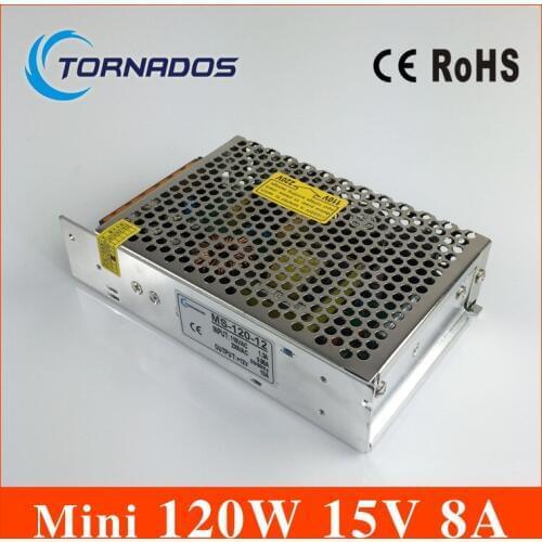 MS-120-15 120W 15V 8A Single Output Mini size LED Switching Power Supply Transformer AC to DC