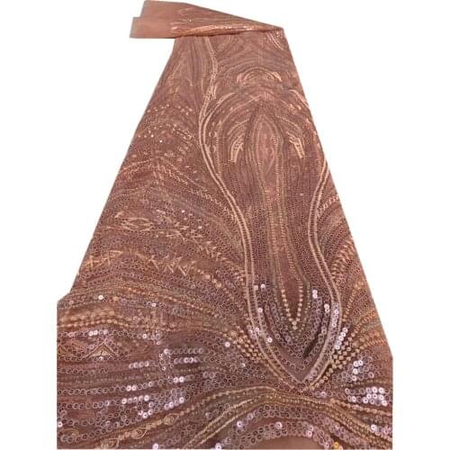 SJ Lace New Arrival Net Tulle Fabric Lace Latest Nigerian Beads Mesh Lace Fabric Net Lace Fabric For Party Wedding zx5-79