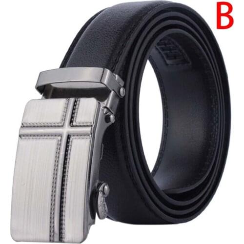 Men Belt Cummerbunds Male Leather Strap Belts For Men Automatic Buckle Black Belts