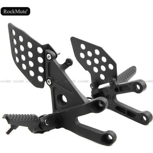 Rider Front Left Right Footrest Foot Pegs Pedal & Mount Bracket For Honda CBR600RR 2003 2004 2005 2006 CBR 600RR