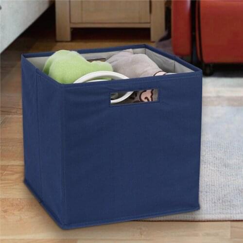 Foldable Fabric Storage Bin with Lids, Collapsible Storage Basket with Cover and Handle, Fabric Storage Containers Clothing Box